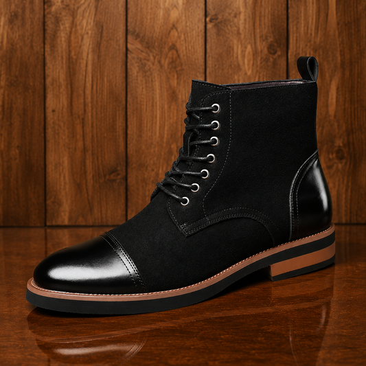 Leather Cap-Toe Boots