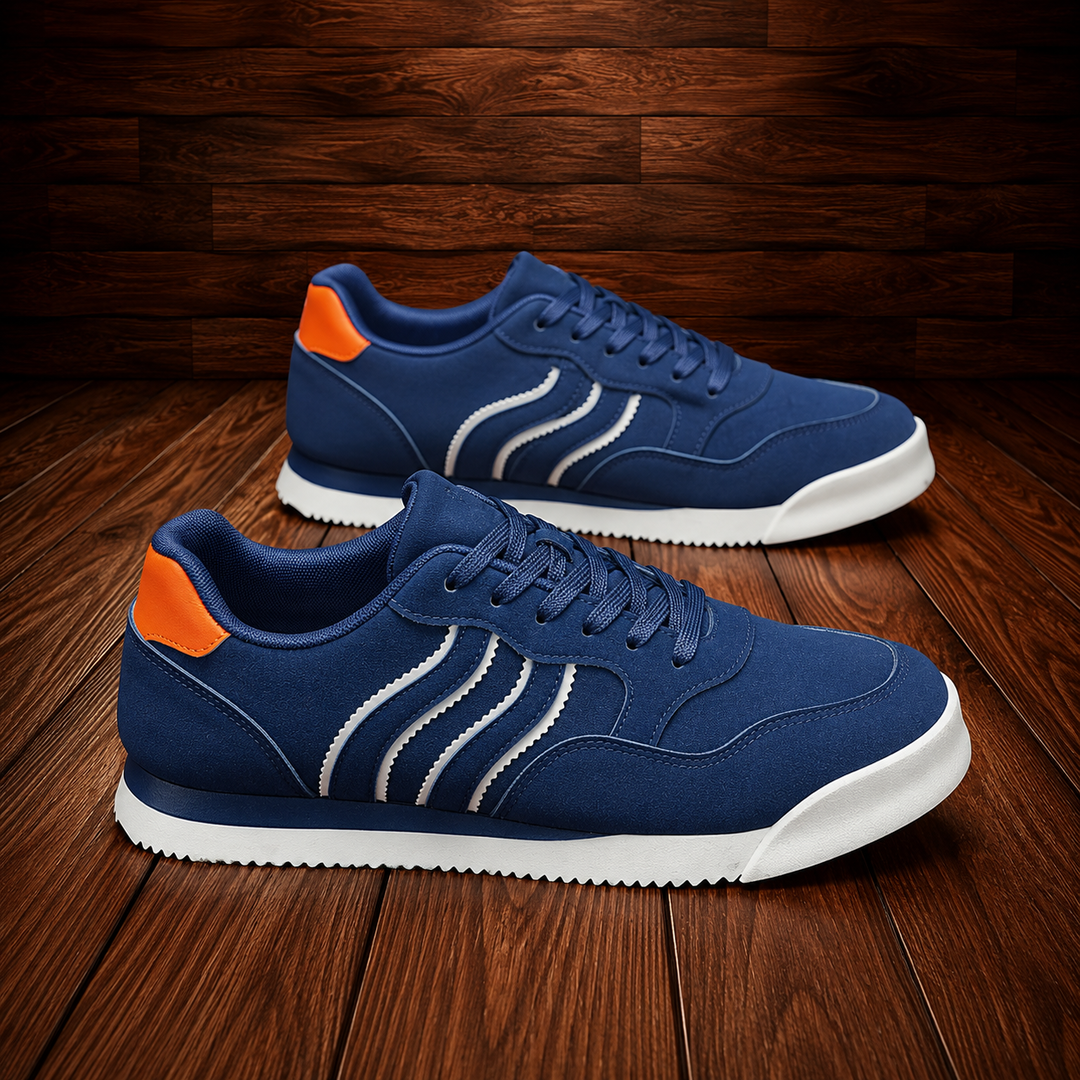 Textured Wave Lace-Up Sneakers