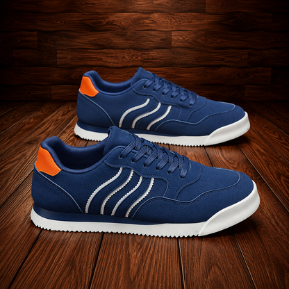 Textured Wave Lace-Up Sneakers