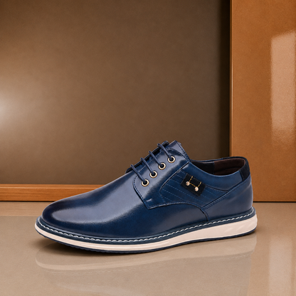 Polished Plain-Toe Derby Shoes