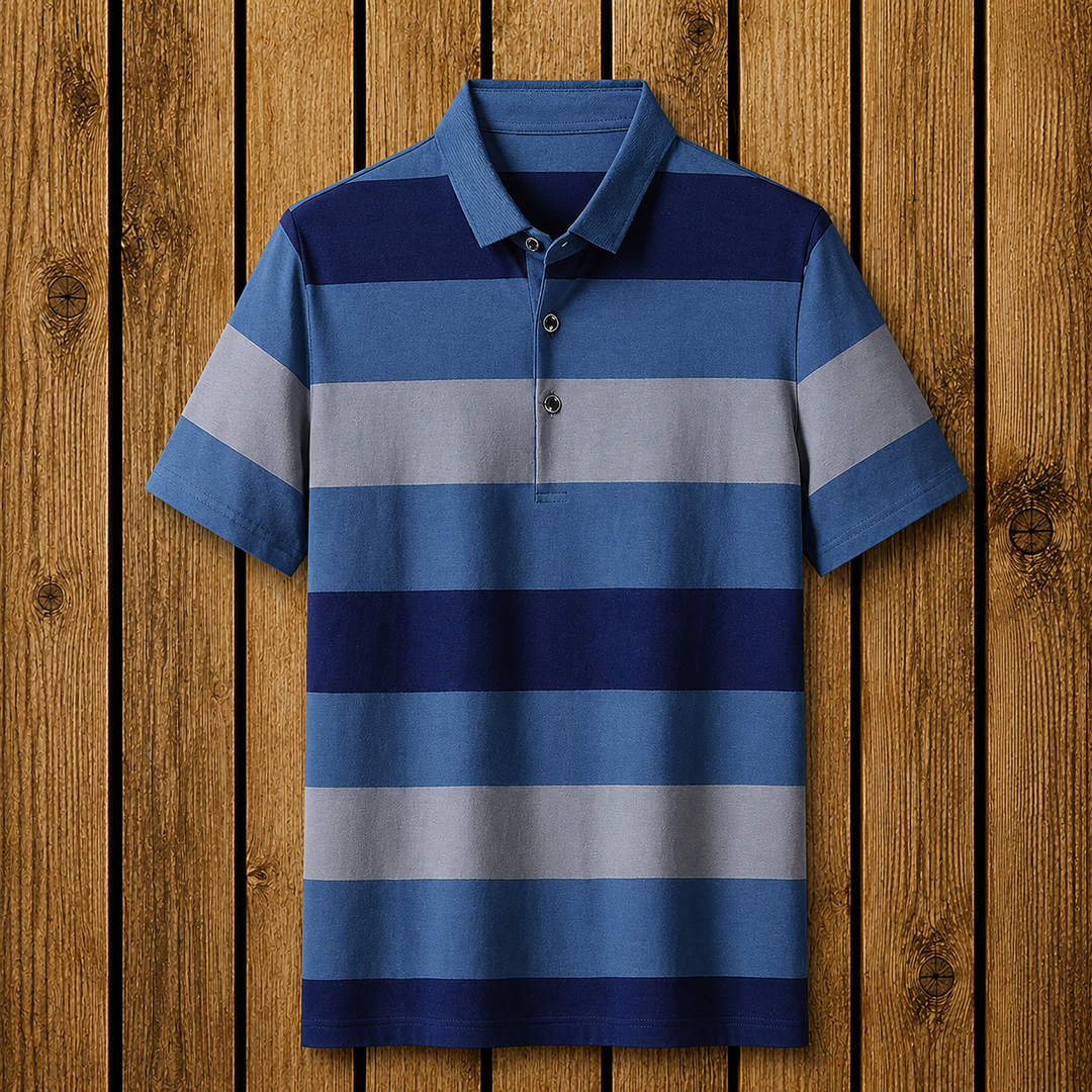 Horizontal Stripe Polo Shirt