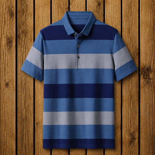 Horizontal Stripe Polo Shirt