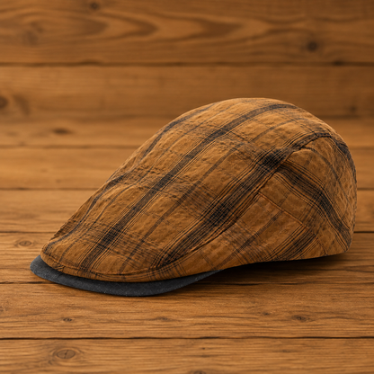 Casual Plaid Flat Cap