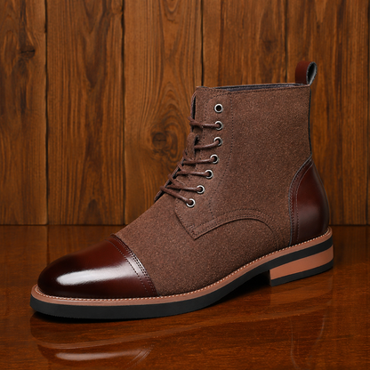 Leather Cap-Toe Boots