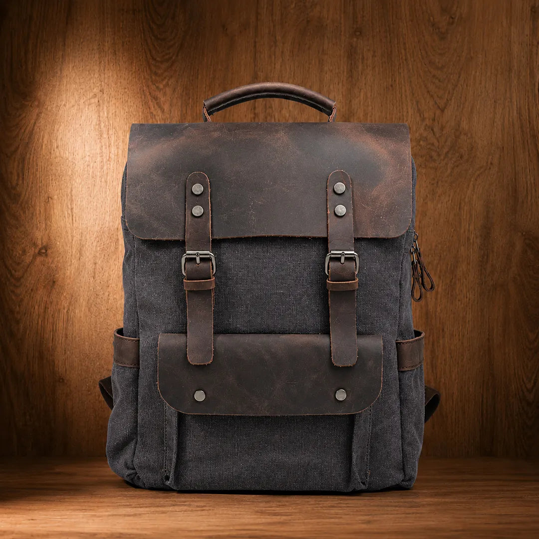 Buckled Canvas Backpack