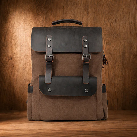 Buckled Canvas Backpack