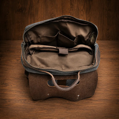 Buckled Canvas Backpack
