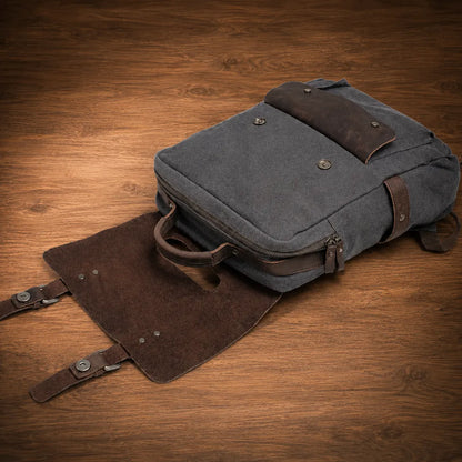 Buckled Canvas Backpack