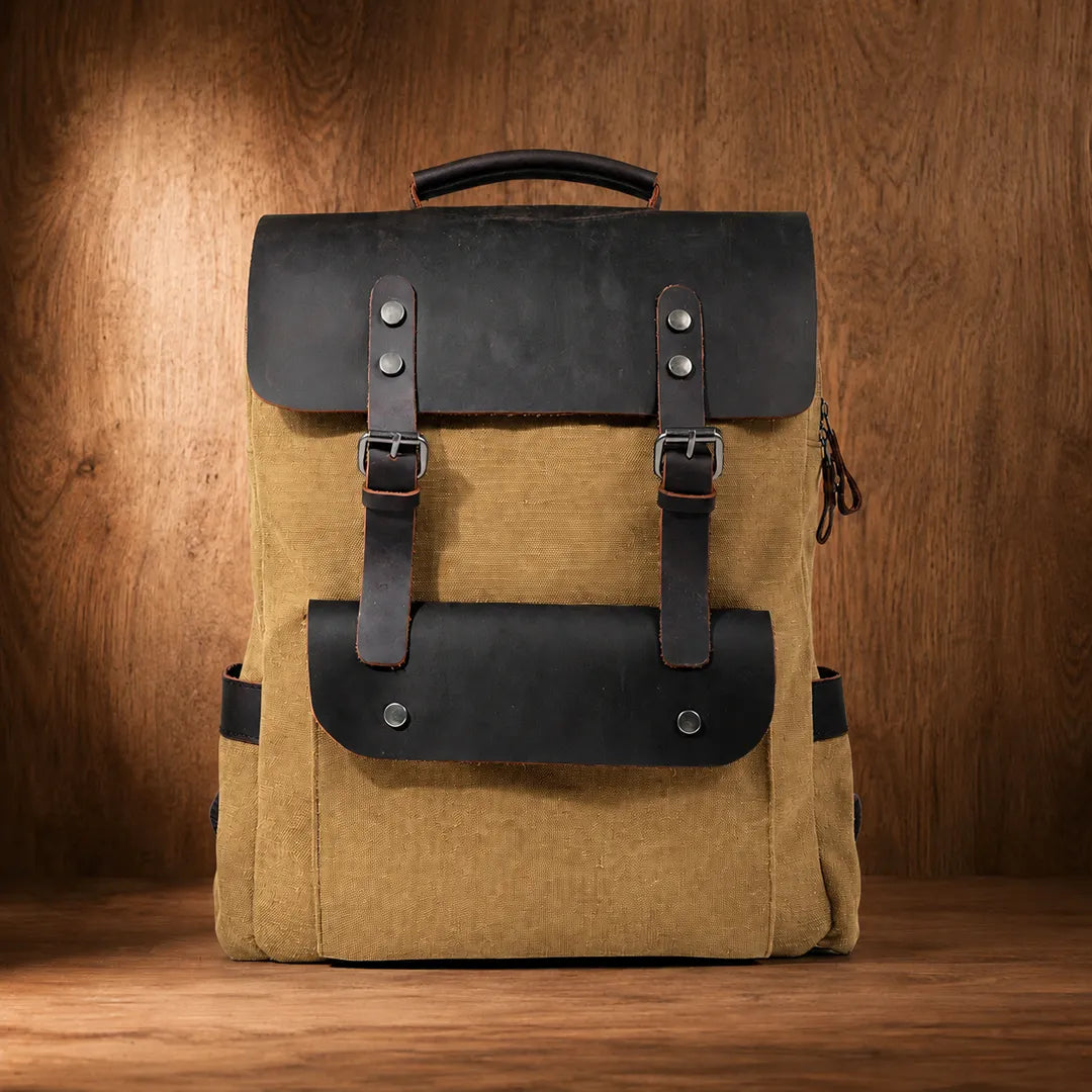 Buckled Canvas Backpack