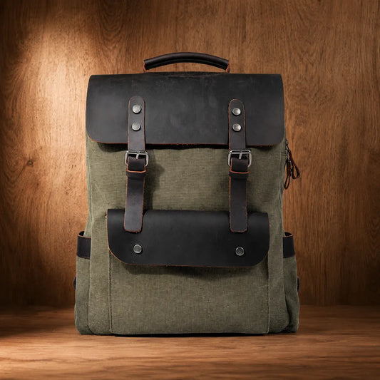 Buckled Canvas Backpack