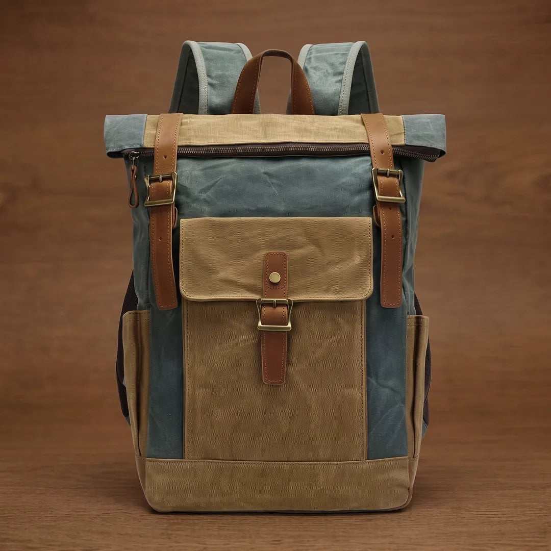 Buckled Roll-Top Backpack