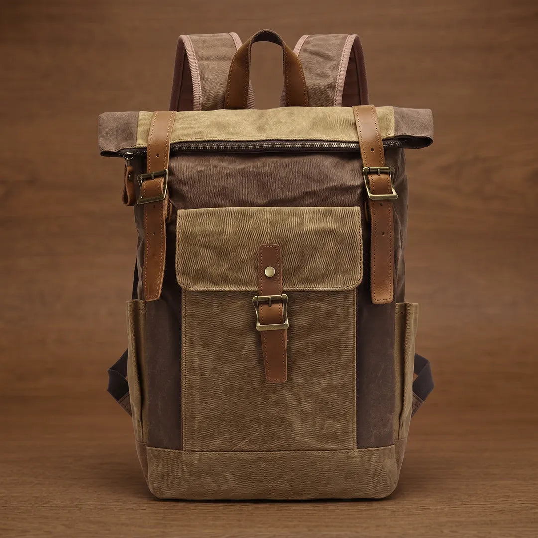 Buckled Roll-Top Backpack