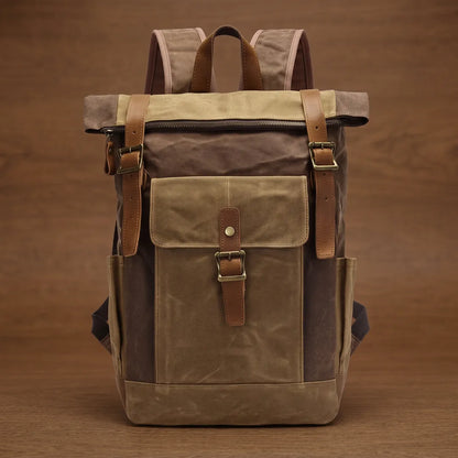 Buckled Roll-Top Backpack