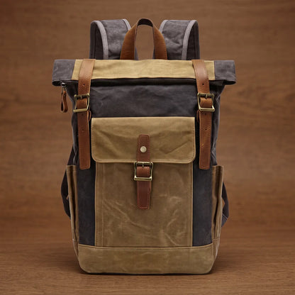 Buckled Roll-Top Backpack