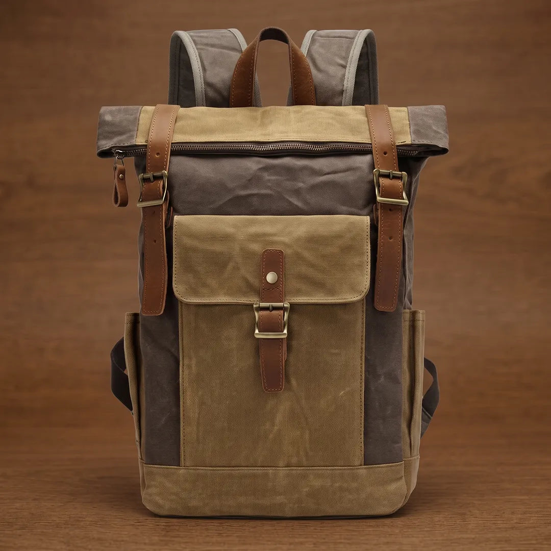 Buckled Roll-Top Backpack