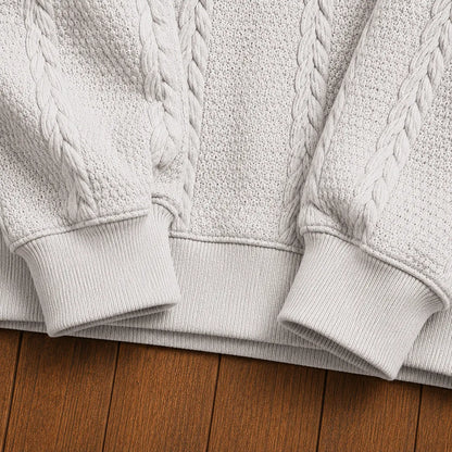 Cable Knit Hooded Pullover