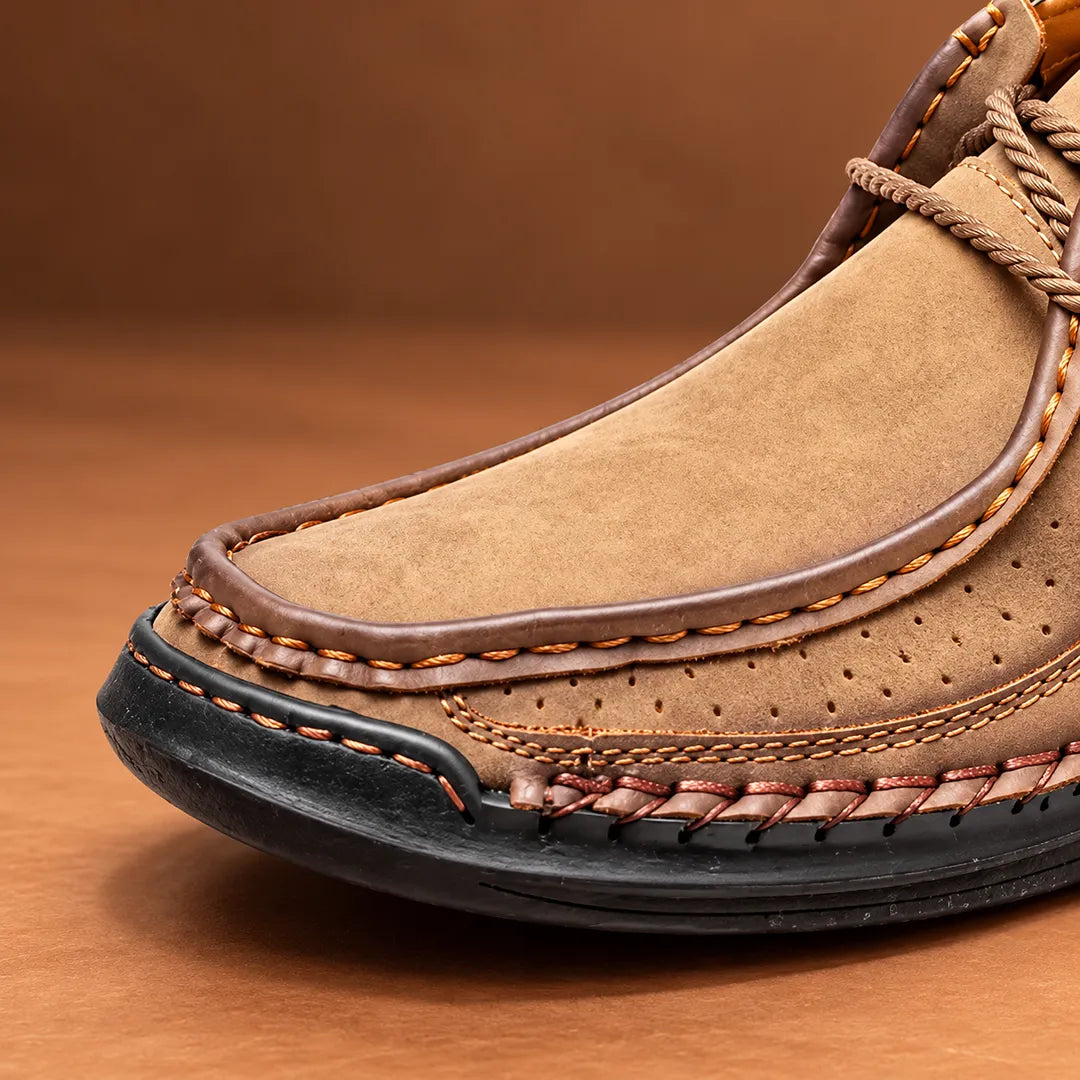 Casual Stitched Moc-Toe Shoes