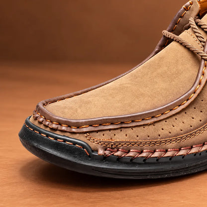 Casual Stitched Moc-Toe Shoes