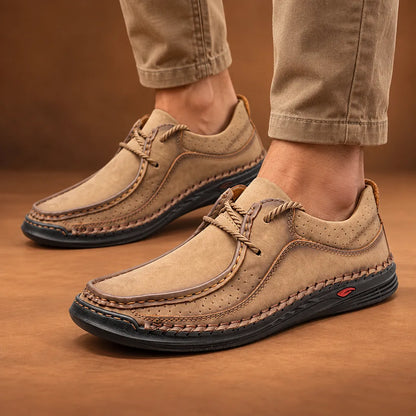 Casual Stitched Moc-Toe Shoes