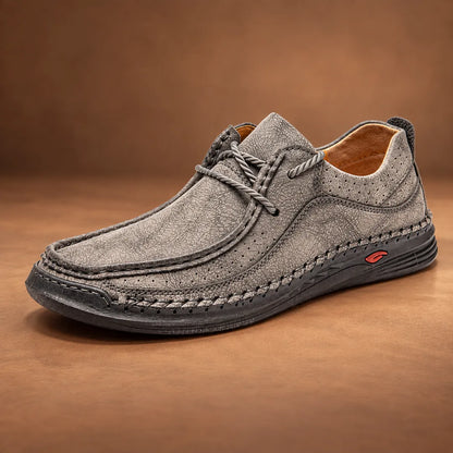 Casual Stitched Moc-Toe Shoes