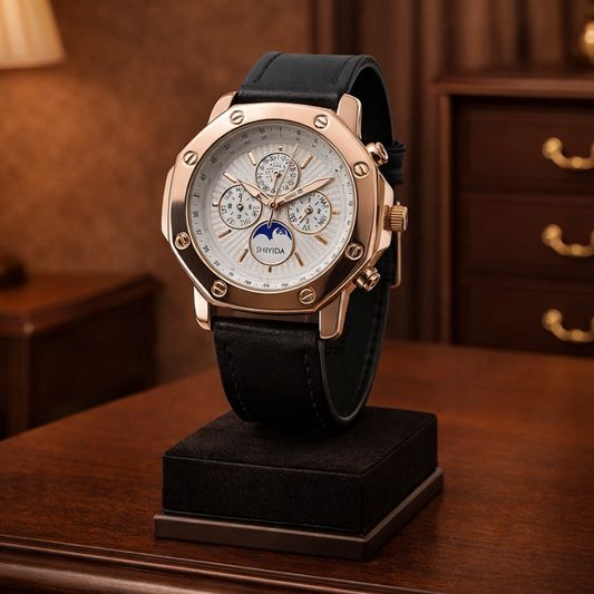 Classic Chrono Leather Watch