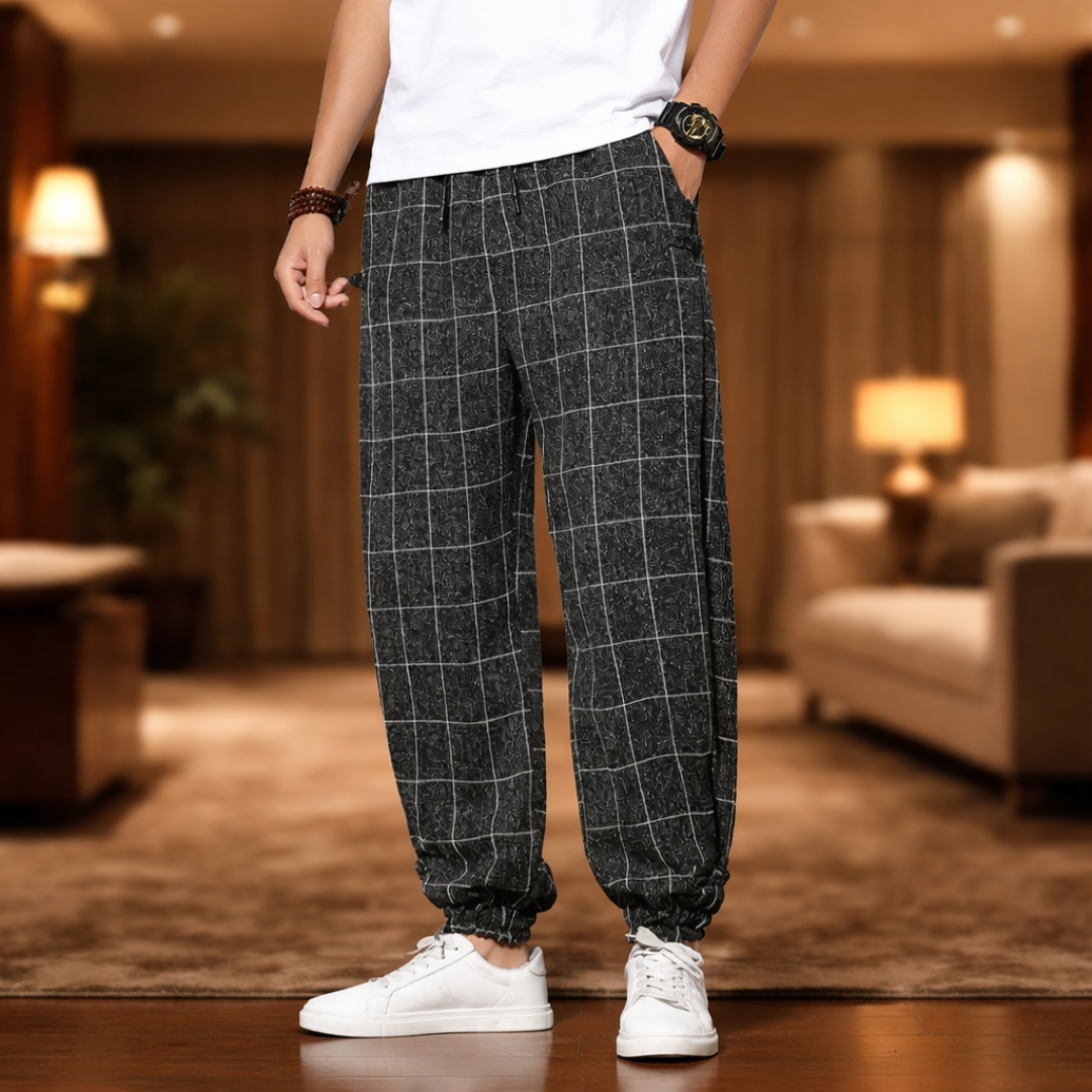 Casual Grid Joggers