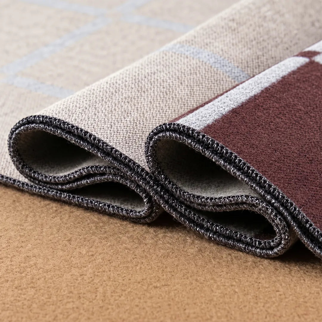 Checked Fringe Scarf