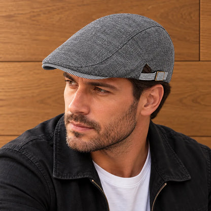 Classic Textured Flat Cap