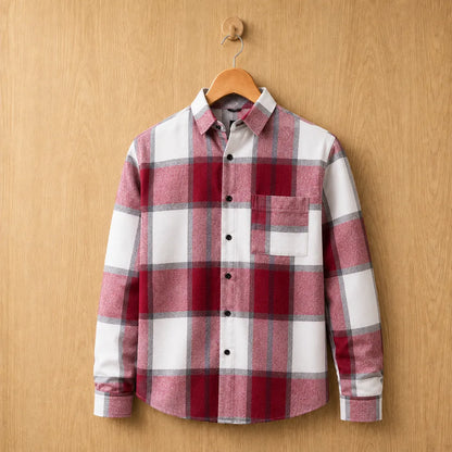Classic Long-Sleeve Plaid Shirt