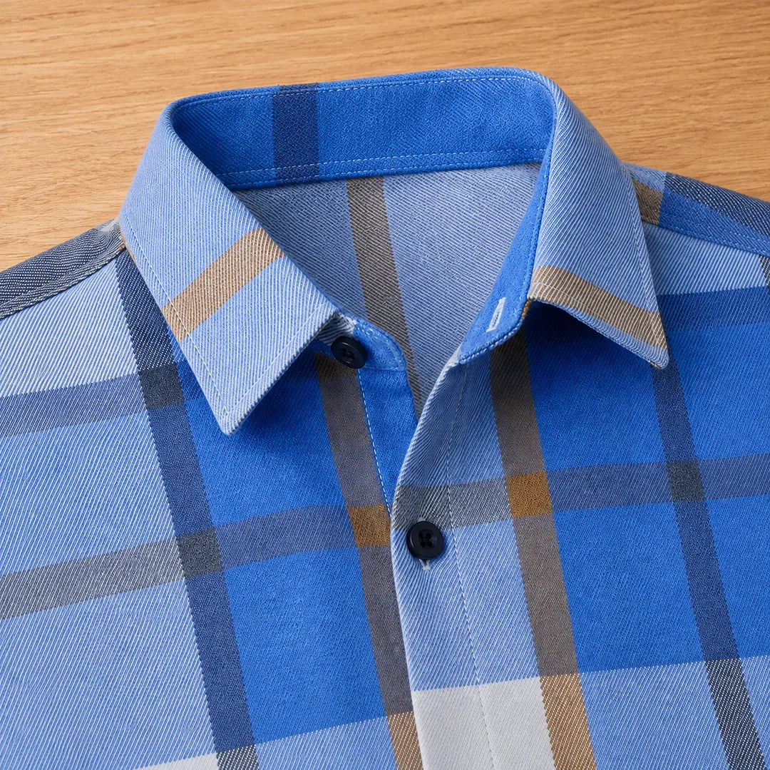 Classic Long-Sleeve Plaid Shirt