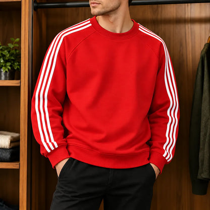 Classic Striped Crew Sweatshirt