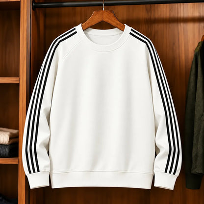 Classic Striped Crew Sweatshirt