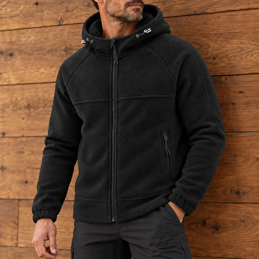 Classic Textured Hooded Jacket
