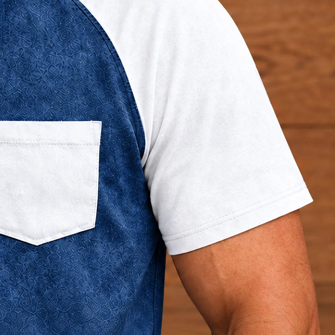Contrast Pocket Henley Shirt