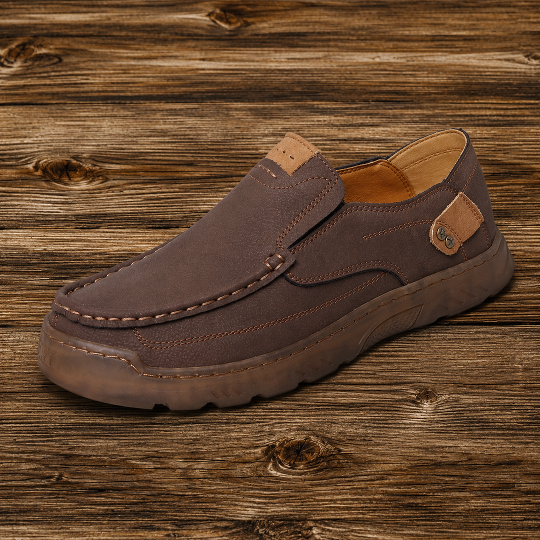 Casual Stitched Slip-On Loafers