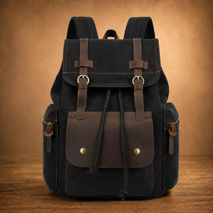 Drawstring Flap Backpack