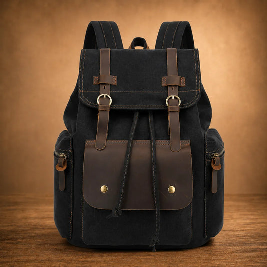 Drawstring Flap Backpack