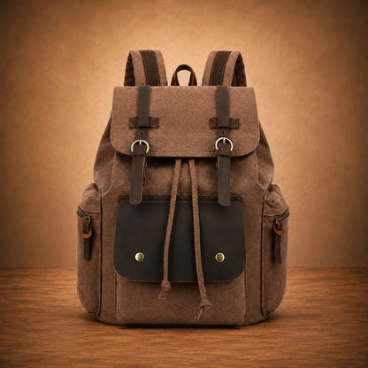 Drawstring Flap Backpack