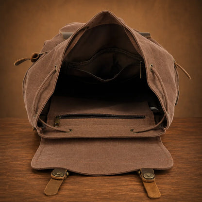 Drawstring Flap Backpack