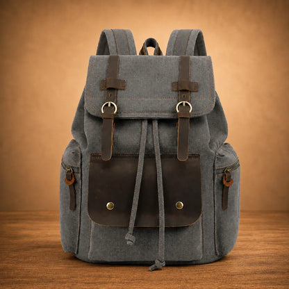 Drawstring Flap Backpack