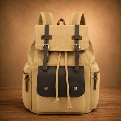 Drawstring Flap Backpack