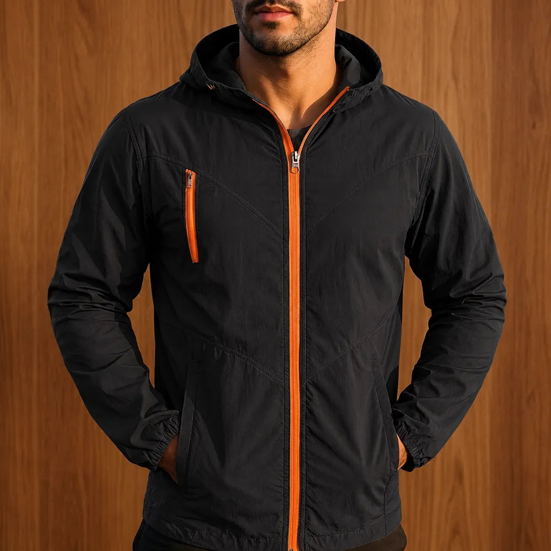 Fitted Hooded Zip Jacket