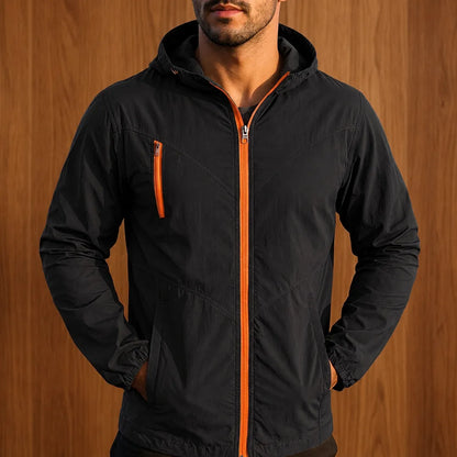 Fitted Hooded Zip Jacket