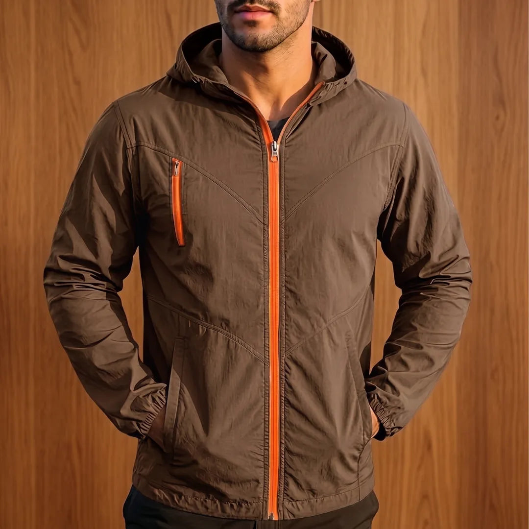 Fitted Hooded Zip Jacket