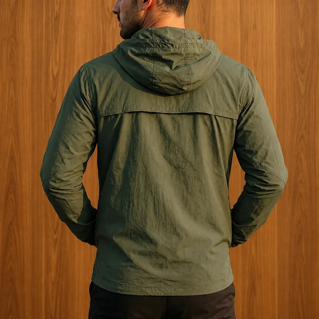 Fitted Hooded Zip Jacket