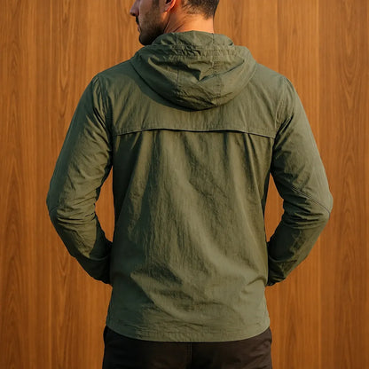 Fitted Hooded Zip Jacket
