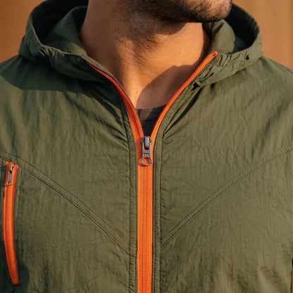 Fitted Hooded Zip Jacket