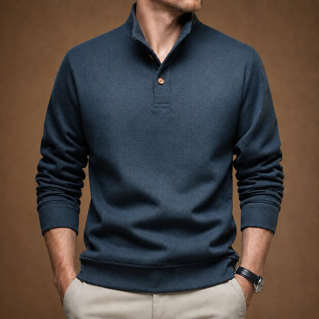 Fleece-Lined Collar Pullover