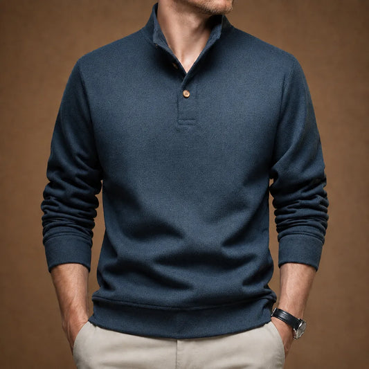 Fleece-Lined Collar Pullover
