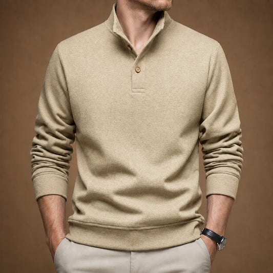 Fleece-Lined Collar Pullover